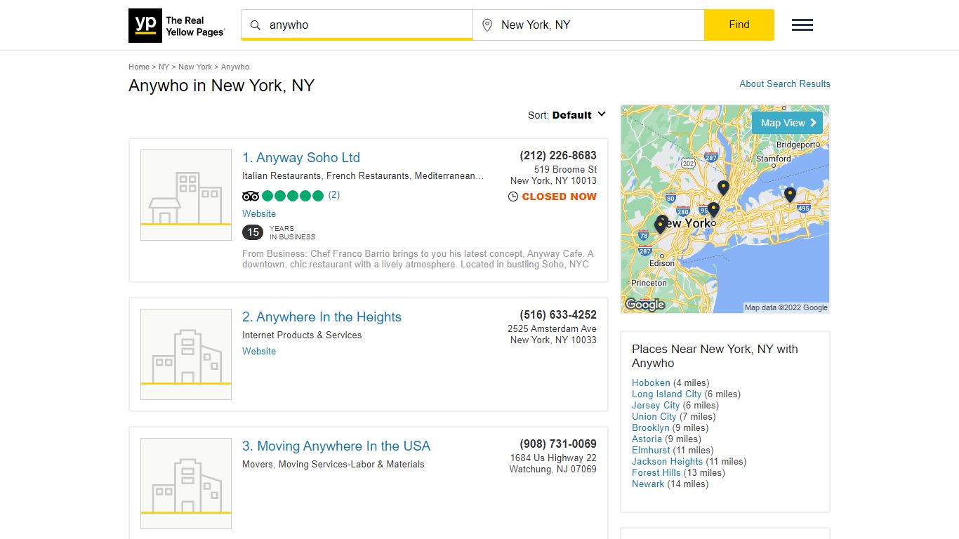 Anywho in New York, NY with Reviews - YP.com